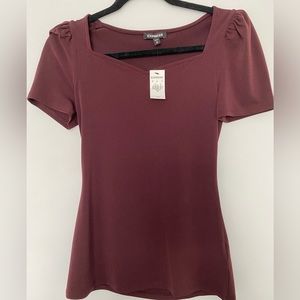 Brand new with tags Express maroon blouse XS